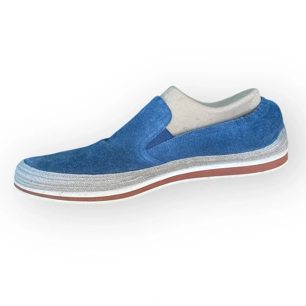 P4 Prada Sport Blue Suede Linea Rossa Espadrille Loafers‎